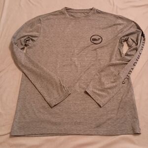 Vineyard Vines Performance Men's Long Sleeve Shirt Size Small Heather Grey